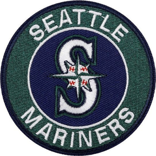 Seattle Mariners baseball team logo iron-on embroidered patch - 3.15" x 3.15"