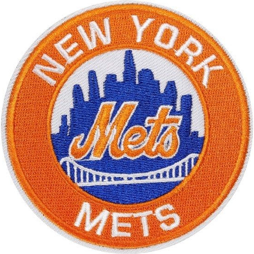 New York Mets baseball team logo iron-on embroidered patch - 3.15" x 3.15"