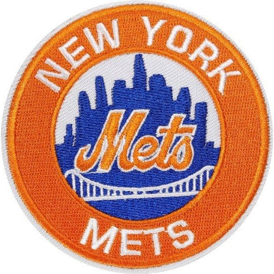 New York Mets baseball team logo iron-on embroidered patch - 3.15" x 3.15"