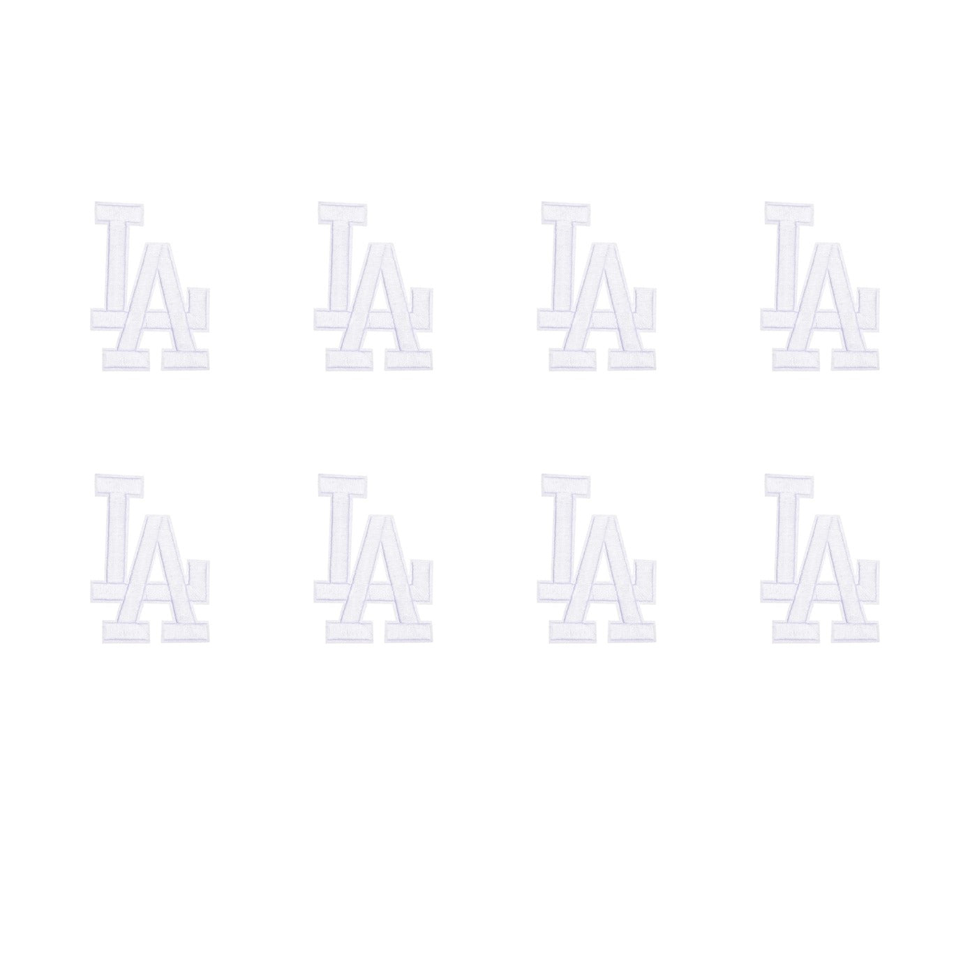 Pro Patches Matrix: Los Angeles LA Large Letter Iron-On Patch - 3.5" x 2.5" - White - Pack of 8