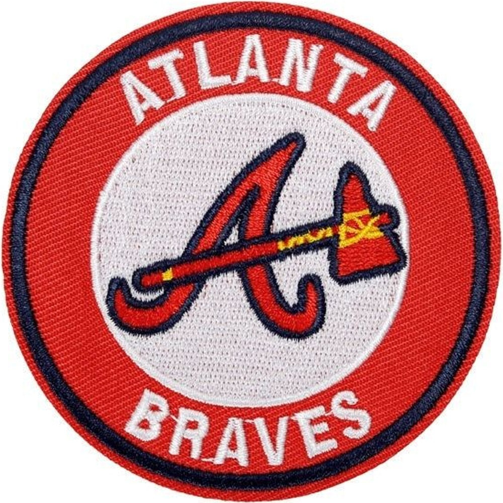 Atlanta Braves baseball team logo iron-on embroidered patch - 3.15" x 3.15"