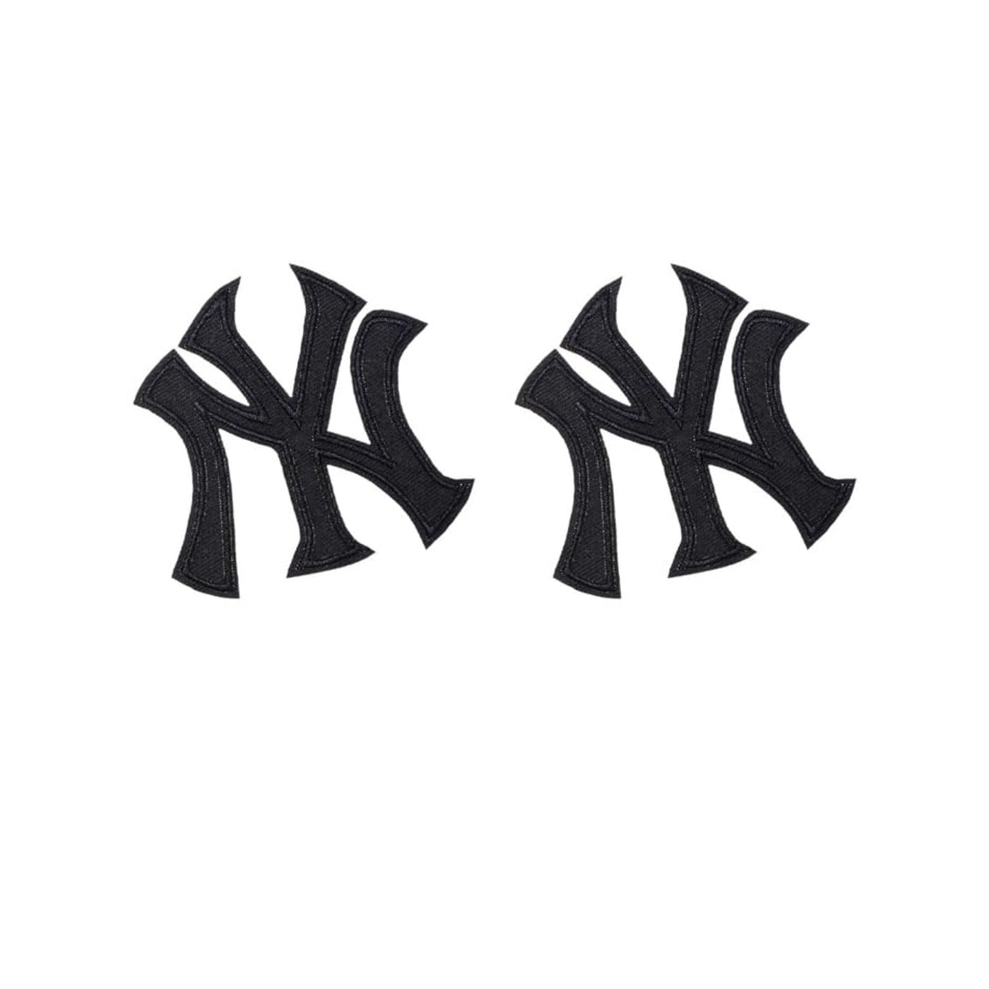 Pro Patches Matrix: New York NY Letter Iron-On Patch - Black 3" x 3" - Pack of 2