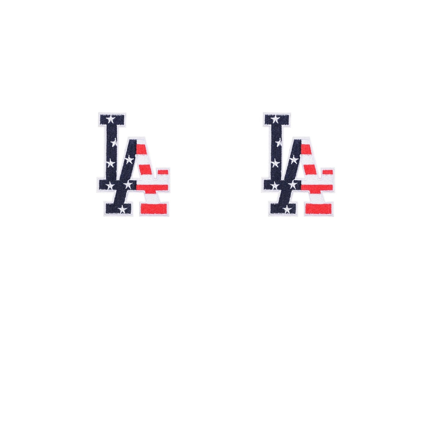 Pro Patches Matrix: Los Angeles LA Large Letter Iron-On Patch - 3.5" x 2.5" - Stars & Stripes - Pack of 2