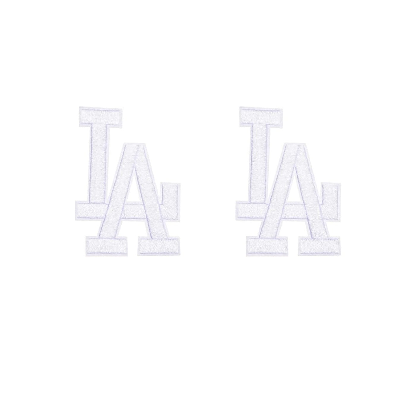 Pro Patches Matrix: Los Angeles LA Large Letter Iron-On Patch - 3.5" x 2.5" - White - Pack of 2