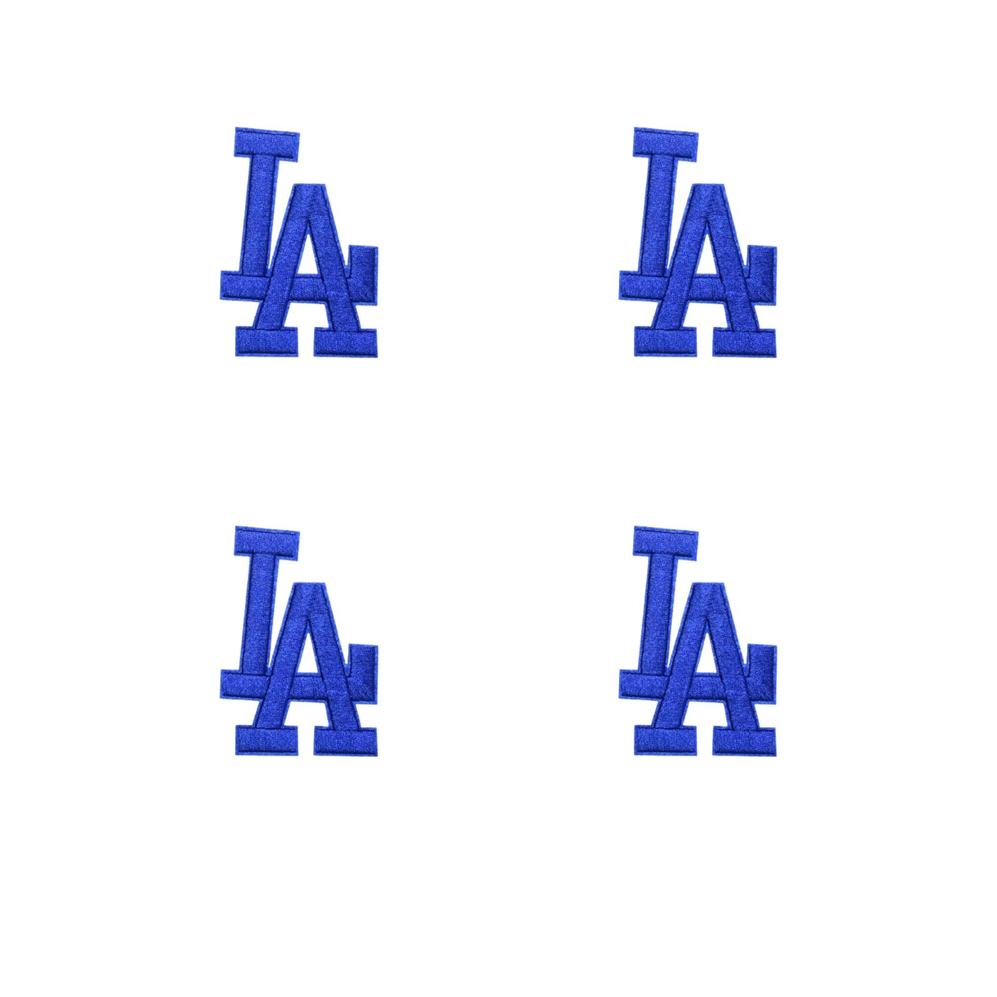 Pro Patches Matrix: Los Angeles LA Large Letter Iron-On Patch - 3.5" x 2.5" - Blue - Pack of 4