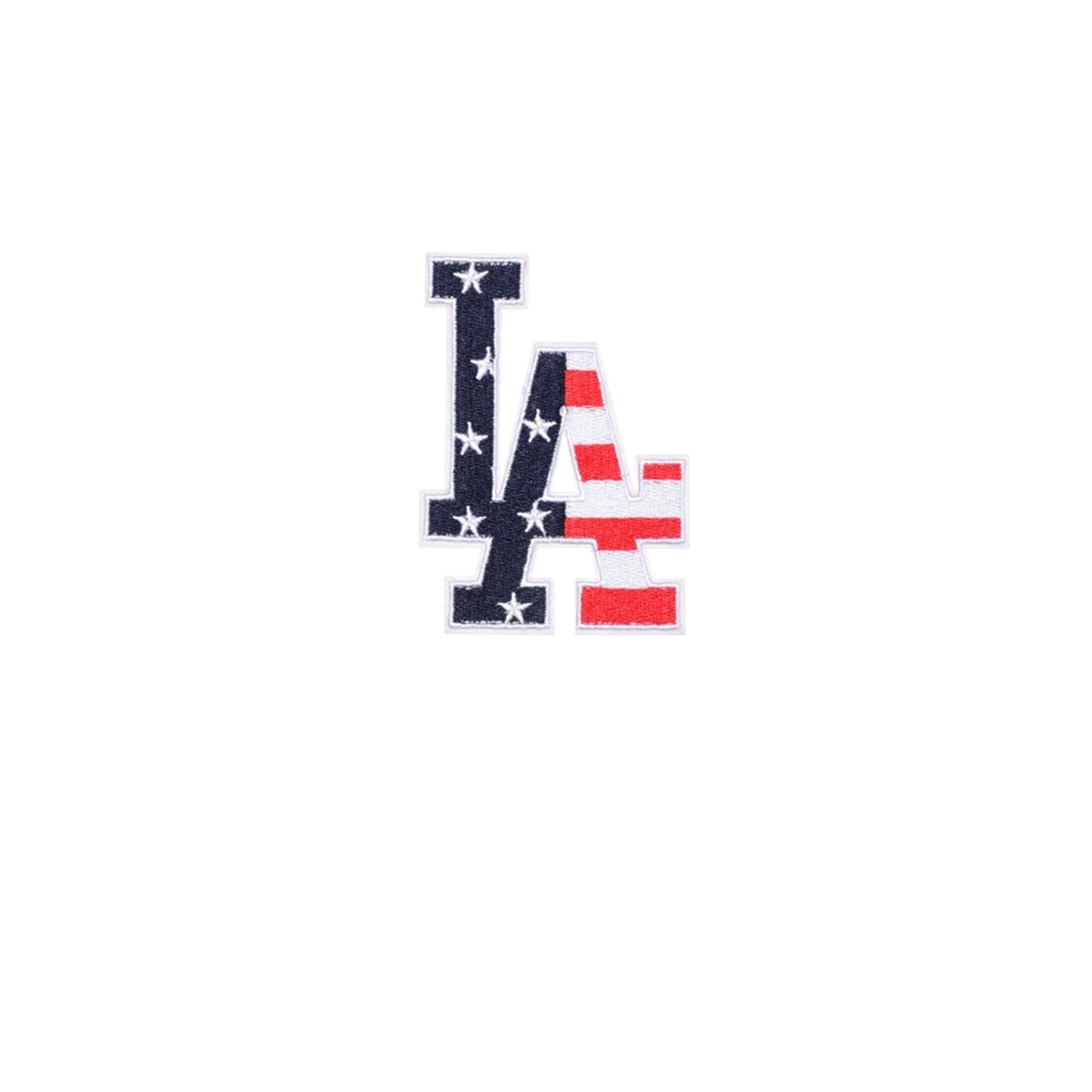 Pro Patches Matrix: Los Angeles LA Large Letter Iron-On Patch - 3.5" x 2.5" - Stars & Stripes - Single Patch