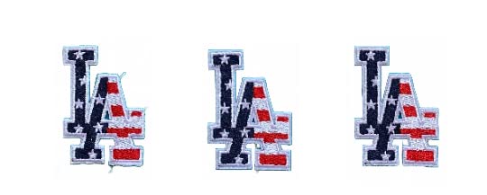 Los Angeles LA Letter Iron-On Patch - 2.25" x 1.5"
