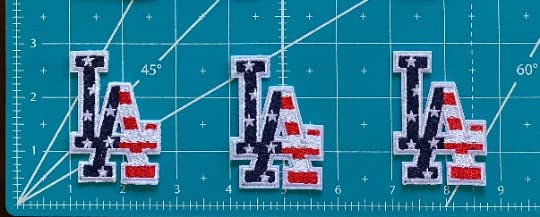 Los Angeles LA Letter Iron-On Patch - 2.25" x 1.5"