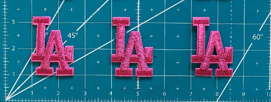 Los Angeles LA Letter Iron-On Patch - 2.25" x 1.5"