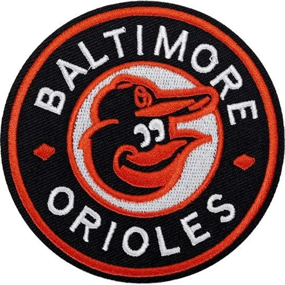 Baltimore Orioles baseball team logo iron-on embroidered patch - 3.15" x 3.15"