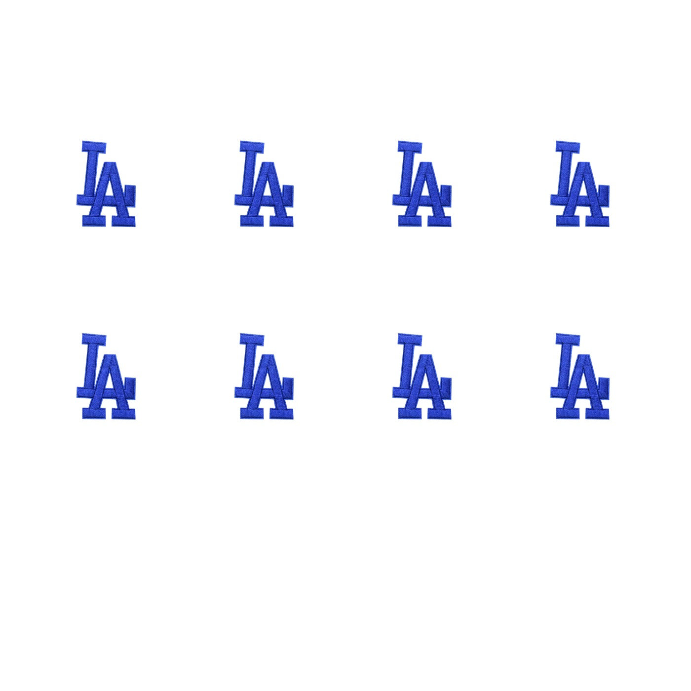 Pro Patches Matrix: Los Angeles LA Large Letter Iron-On Patch - 3.5" x 2.5" - Blue - Pack of 8