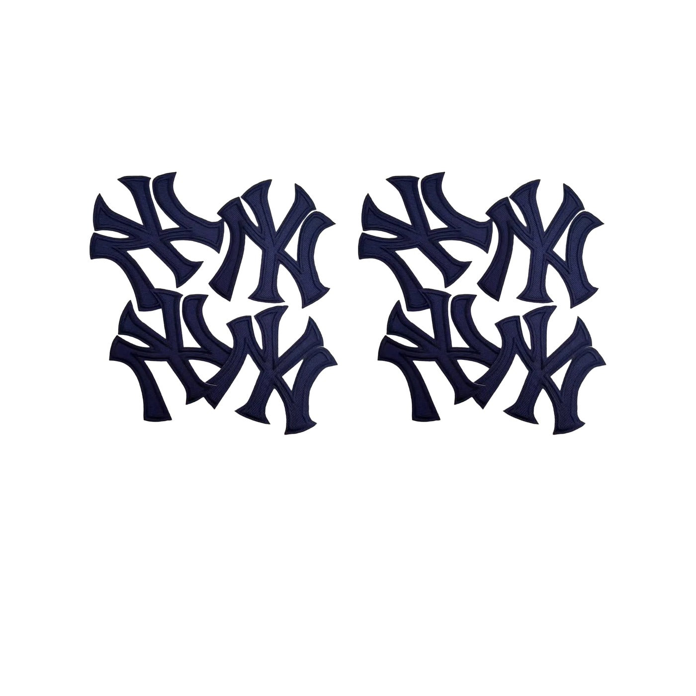 Pro Patches Matrix: New York NY Letter Iron-On Patch - Navy 3" x 3" - Pack of 2