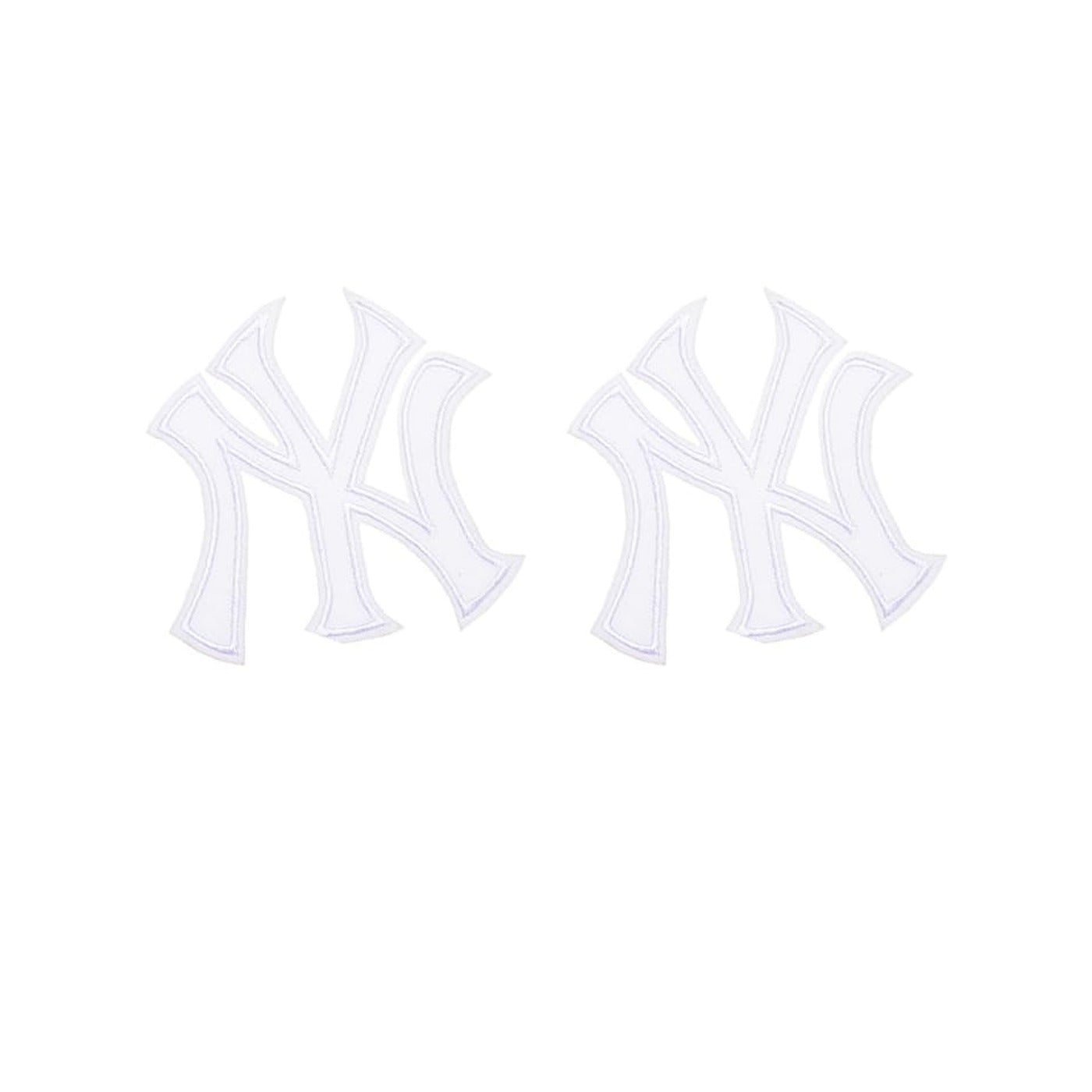 Pro Patches Matrix: New York NY Letter Iron-On Patch - White 3" x 3" - Pack of 2