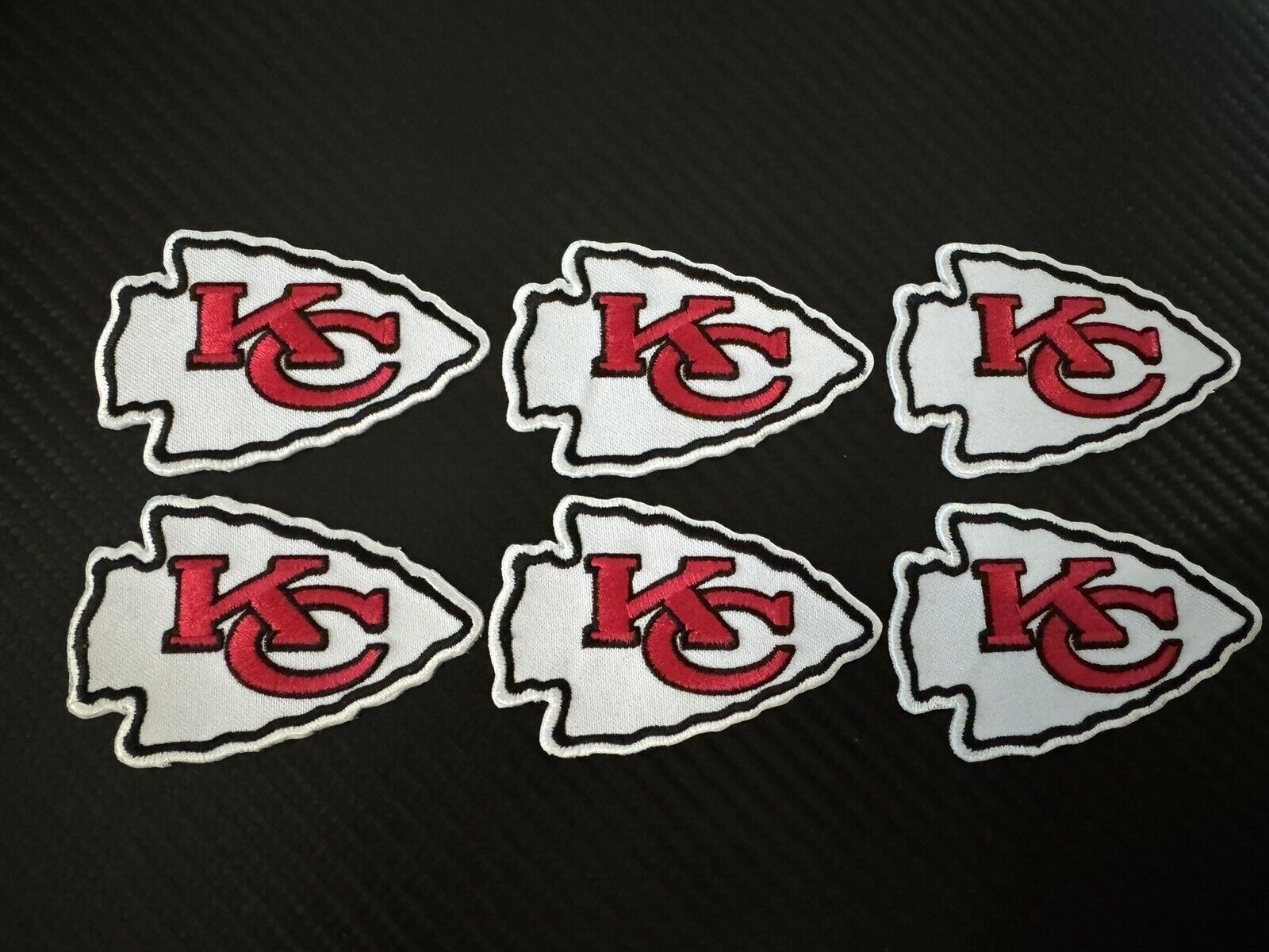 6   Pack   Kansas   City   Football   Patches   Iron-on   3“   x   2.25”