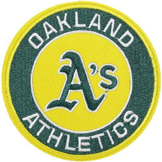 Oakland Athletics baseball team logo iron-on embroidered patch - 3.15" x 3.15"