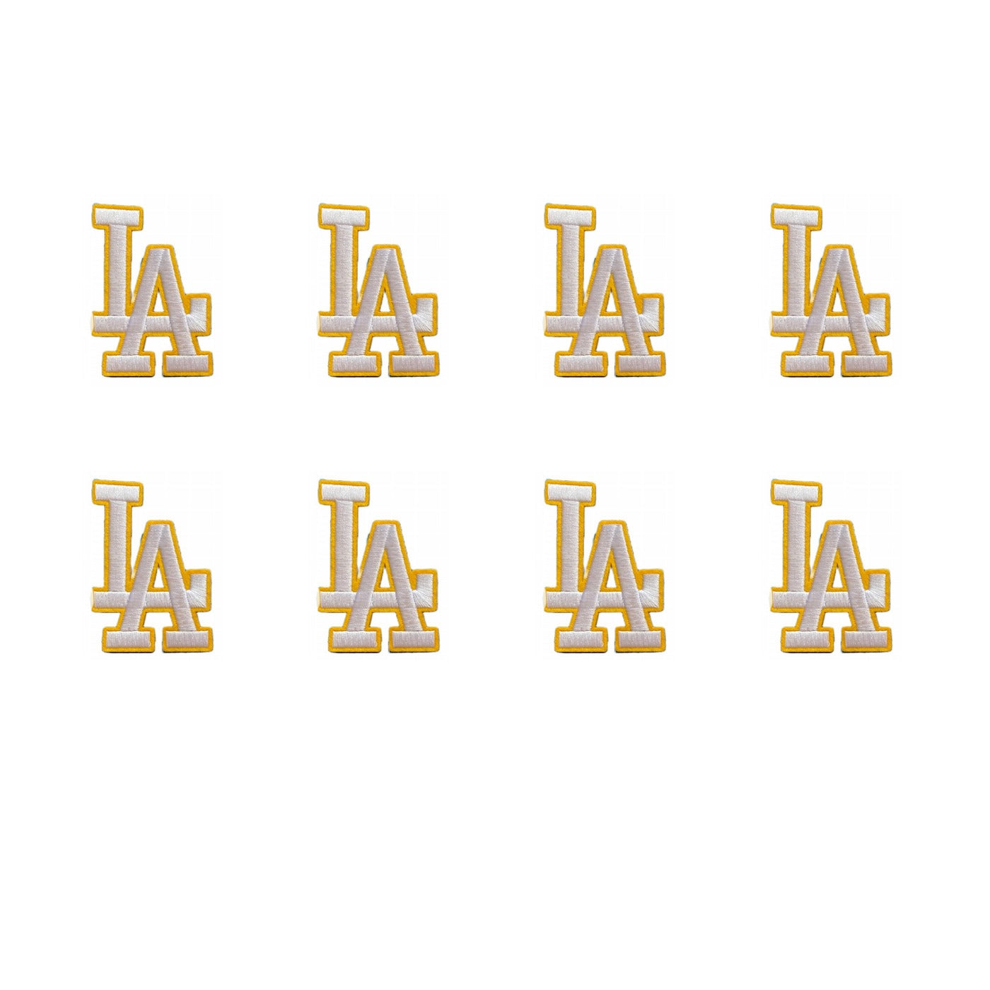 Pro Patches Matrix: Los Angeles LA Large Letter Iron-On Patch - 3.5" x 2.5" - Gold - Pack of 8