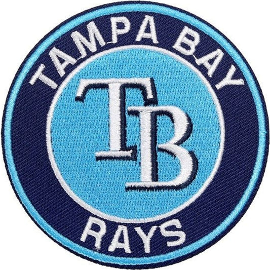 Tampa Bay Rays baseball team logo iron-on embroidered patch - 3.15" x 3.15"