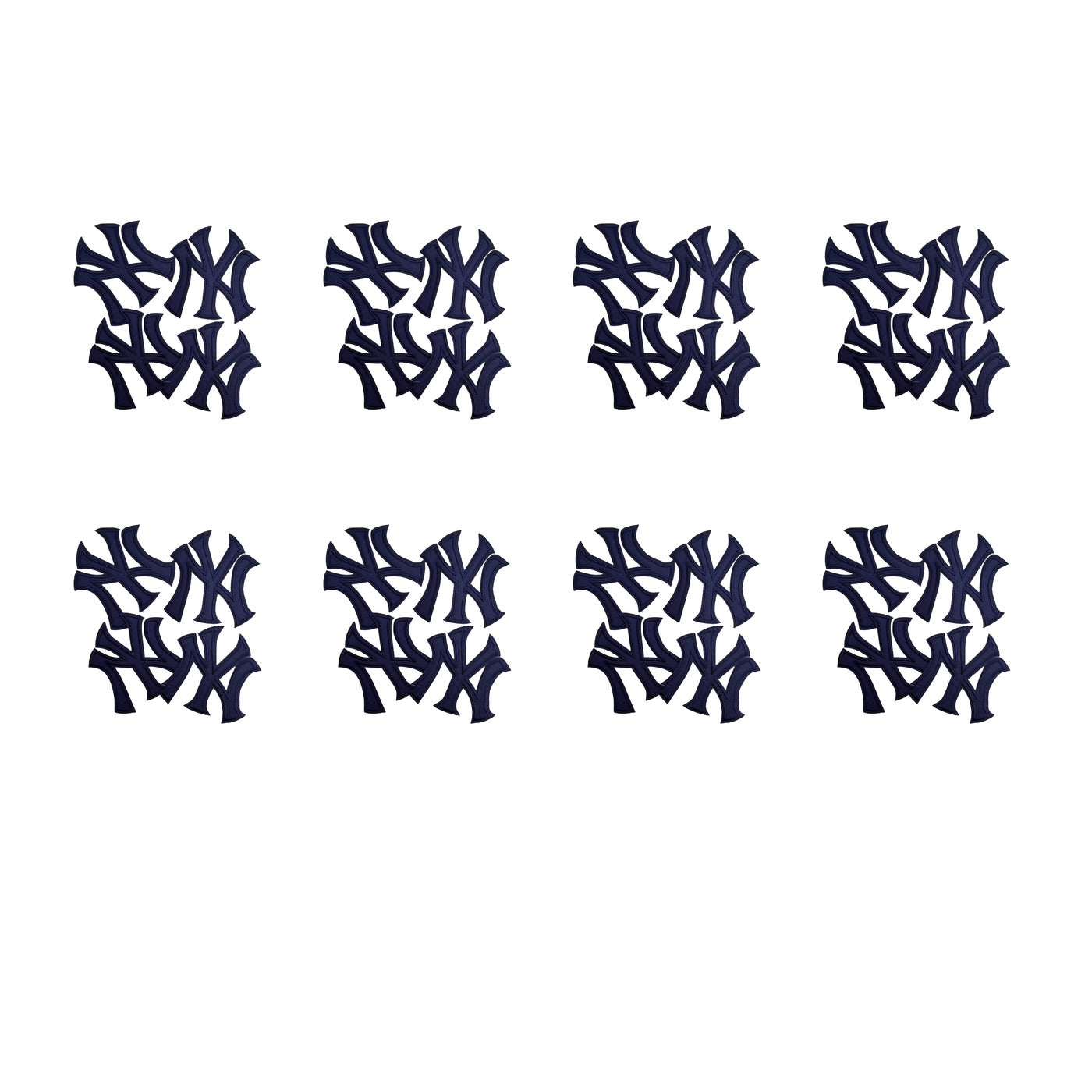 Pro Patches Matrix: New York NY Letter Iron-On Patch - Navy 3" x 3" - Pack of 8