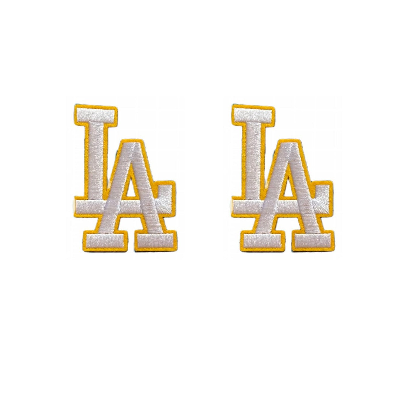 Pro Patches Matrix: Los Angeles LA Large Letter Iron-On Patch - 3.5" x 2.5" - Gold - Pack of 2
