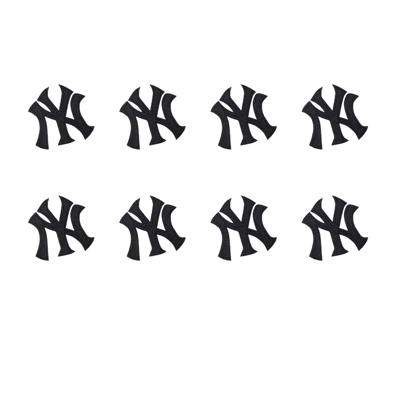 Pro Patches Matrix: New York NY Letter Iron-On Patch - Black 3" x 3" - Pack of 8
