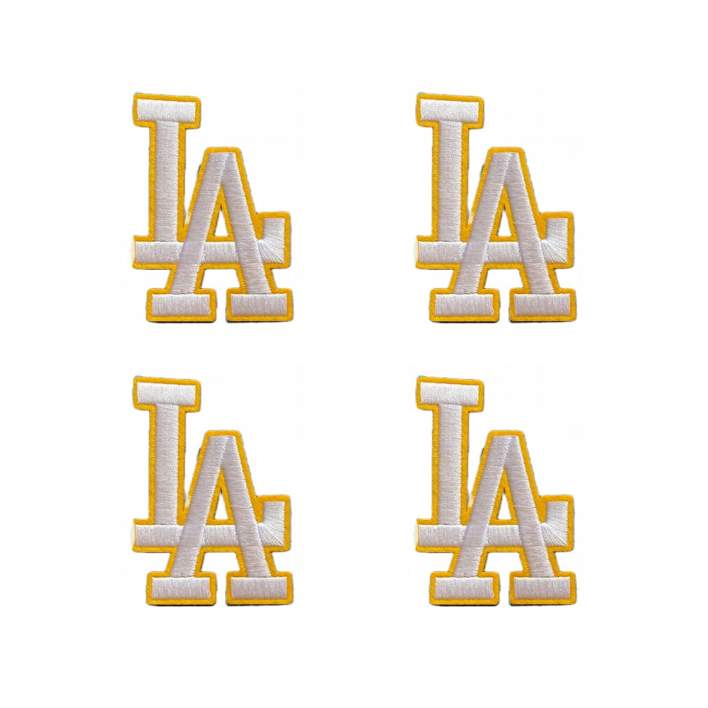 Pro Patches Matrix: Los Angeles LA Large Letter Iron-On Patch - 3.5" x 2.5" - Gold - Pack of 4
