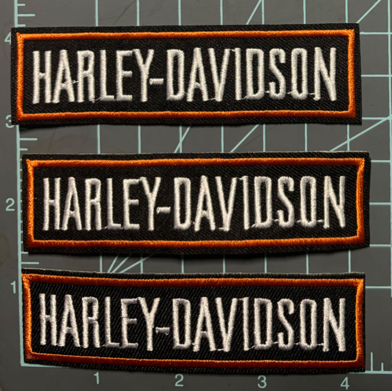 Harley   Davidson   3   Orange   Rec   Harley   Iron-on   Embroidered   Patch