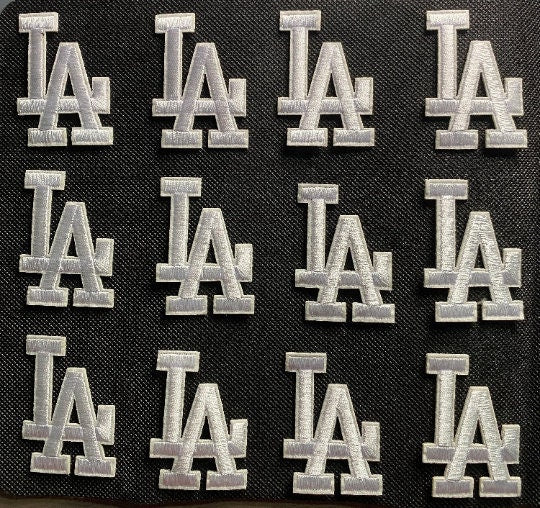 Los Angeles LA Letter Iron-On Patch - 2.25" x 1.5" - Assorted Pack of 12