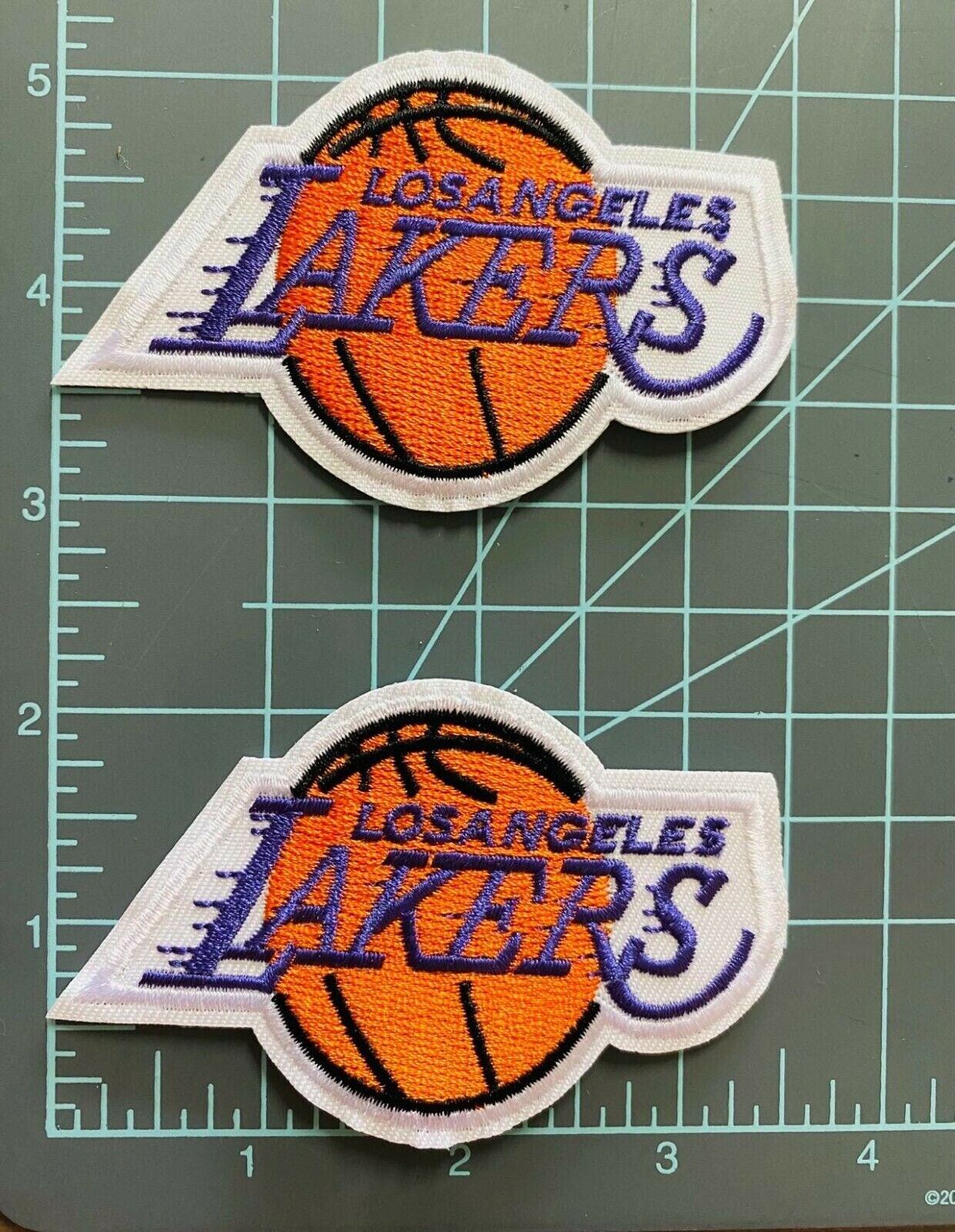 Los   Angeles   Lakers   Basketball   3.25"   X   2"   Iron-on   Patches   -   Pack   Of   2