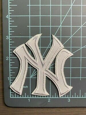 New York NY Letter Iron-On Patch - White 3" x 3" Single Patch