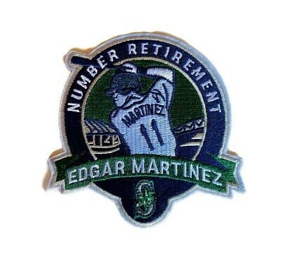 Edgar   Martinez   #11   Retirement   Iron-on   Patch   -   4"   X   4"   -   2017   Major   League   Baseball   Seattle   Mariners