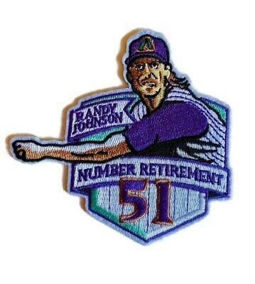 Randy   Johnson   #51   Retirement   Jersey   Iron-on   Patch   -   4"x4"   -   Arizona   Diamondbacks