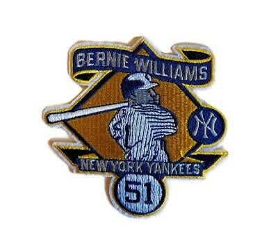 Bernie   Williams   New   York   Yankees   #51   Retirement   Iron-on   Patch   -   4"   X   4"