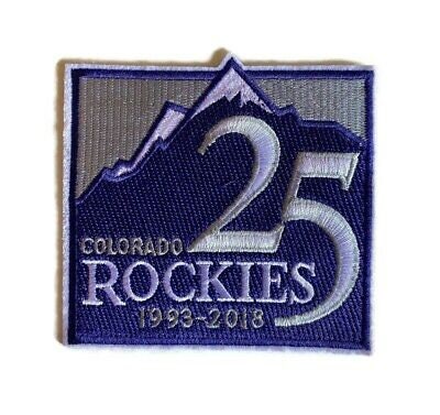 Colorado   Rockies   25th   Anniversary   Logo   Iron-on   Embroidered   Patch   -   4"   X3.5"