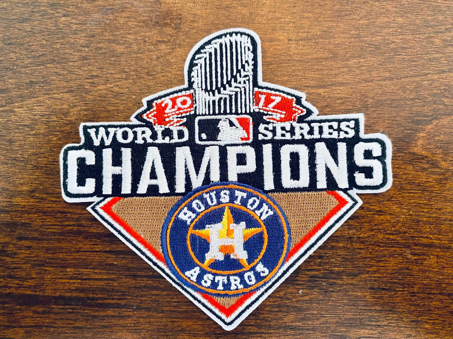 Houston   Astros   2017   World   Series   Champions   Iron-on   Patch   -   Commemorate   The   Victory   Over   The   Los   Angeles   Dodgers   -   4.5"   X   4
