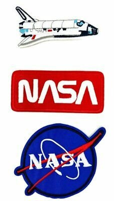 Nasa   Logo   Iron-on   Sew   On   Patches   -   Set   Of   3