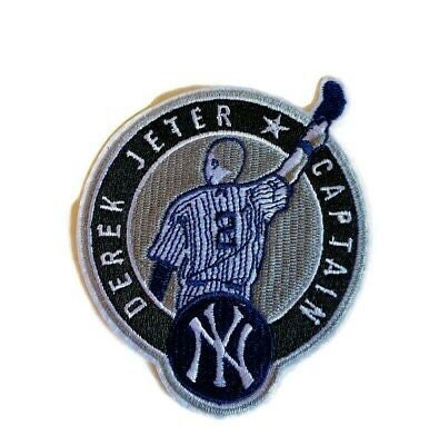 Derek   Jeter   New   York   Yankees   Number   Retirement   Captain   Iron-on   Patch   -   4"   X   3.75"