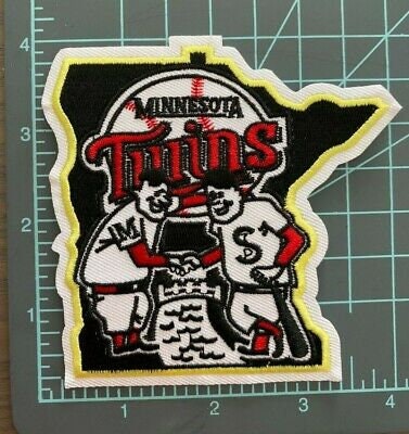 Minnesota   Twins   State   Logo   Sleeve   Iron-on   Embroidered   Patch   -   4"   X   4"