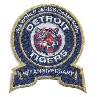 Detroit   Tigers   1968   World   Series   Champions   50th   Anniversary   Iron-on   Patch   -   4"   X   3.5"