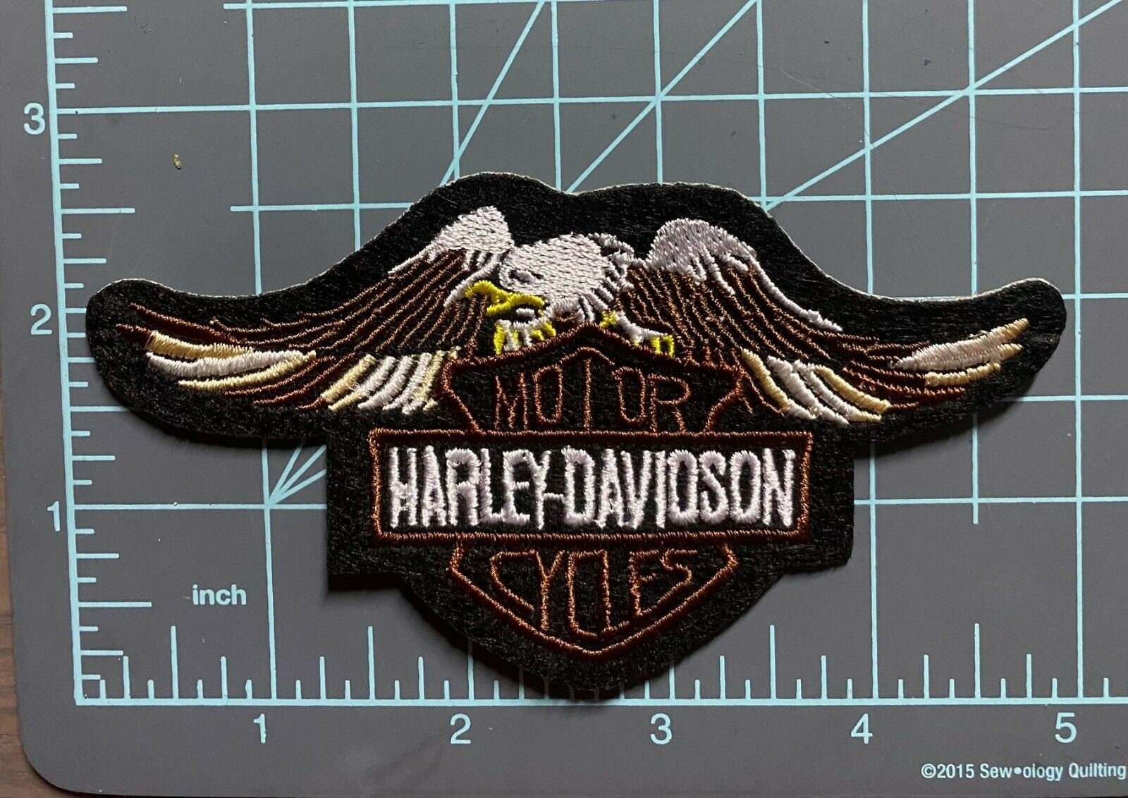 Harleydavidson   With   Eagle   Embroidered   Logo   Iron-on   Patch   -   5"   X   2.75"