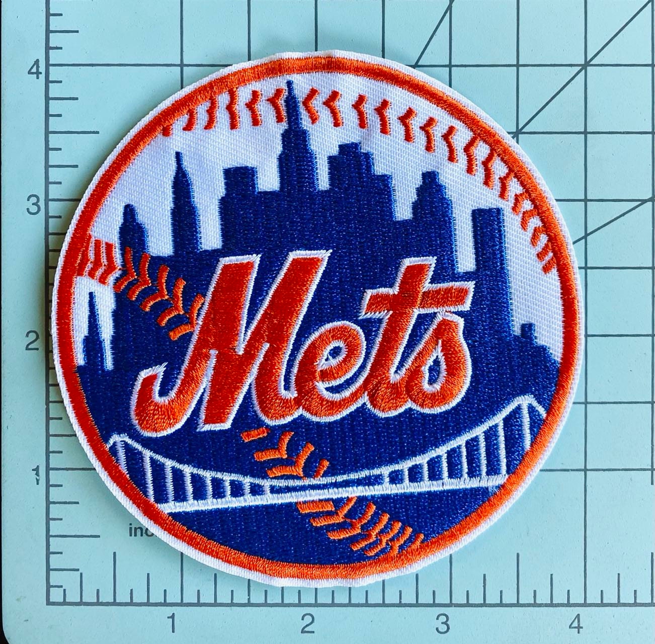New   York   Mets   Baseball   Jersey   Arm   Iron-on   Patch   -   Size   4"   X   4"
