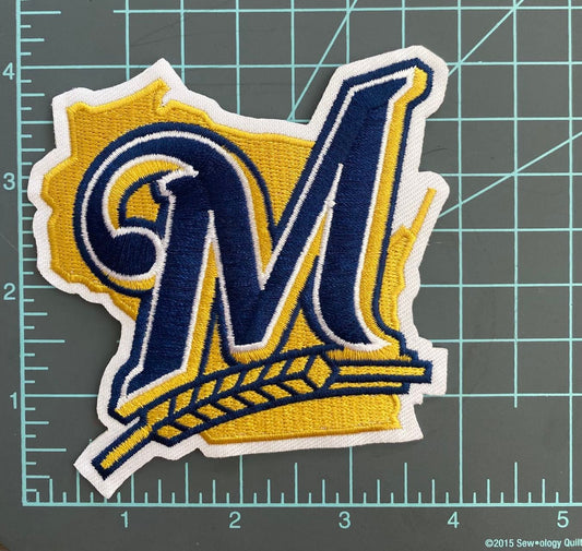 Milwaukee   Brewers   Jersey   Arm   Sleeve   Iron-on   Patch   -   4"   X   4"