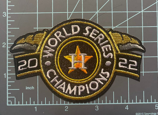 2022   Houston   Astros   World   Series   Champions   Iron-on   Patch   -   4.5"   X   3.75"