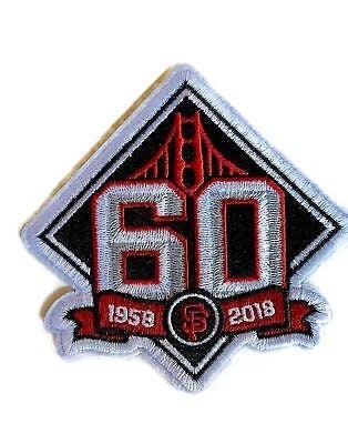 2018   San   Francisco   Giants   60th   Anniversary   Jersey   Patch   -   4"   X   4"