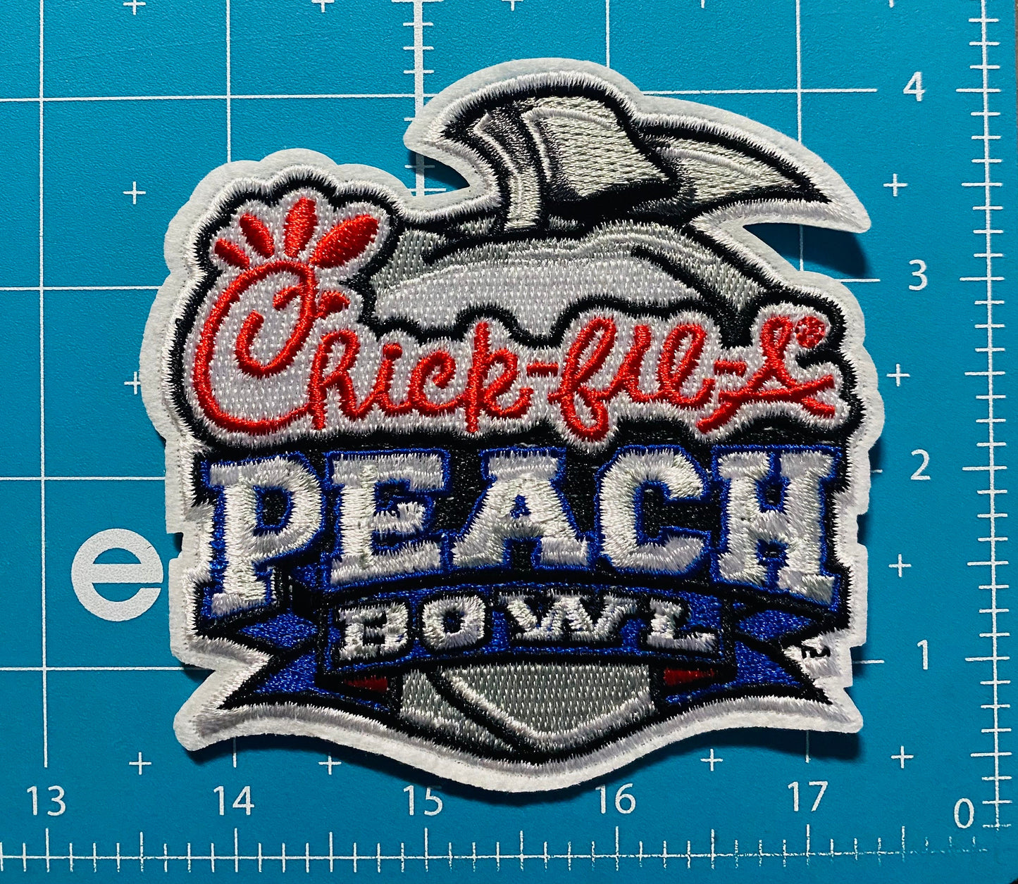 2022   Chick-fil-a   Peach   Bowl   Iron-on   Patch   Georgia   Bulldogs   Vs   Ohio   State   Buckeyes