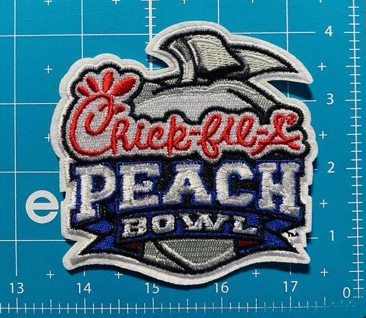 2022   Chick-fil-a   Peach   Bowl   Iron-on   Patch   Georgia   Bulldogs   Vs   Ohio   State   Buckeyes
