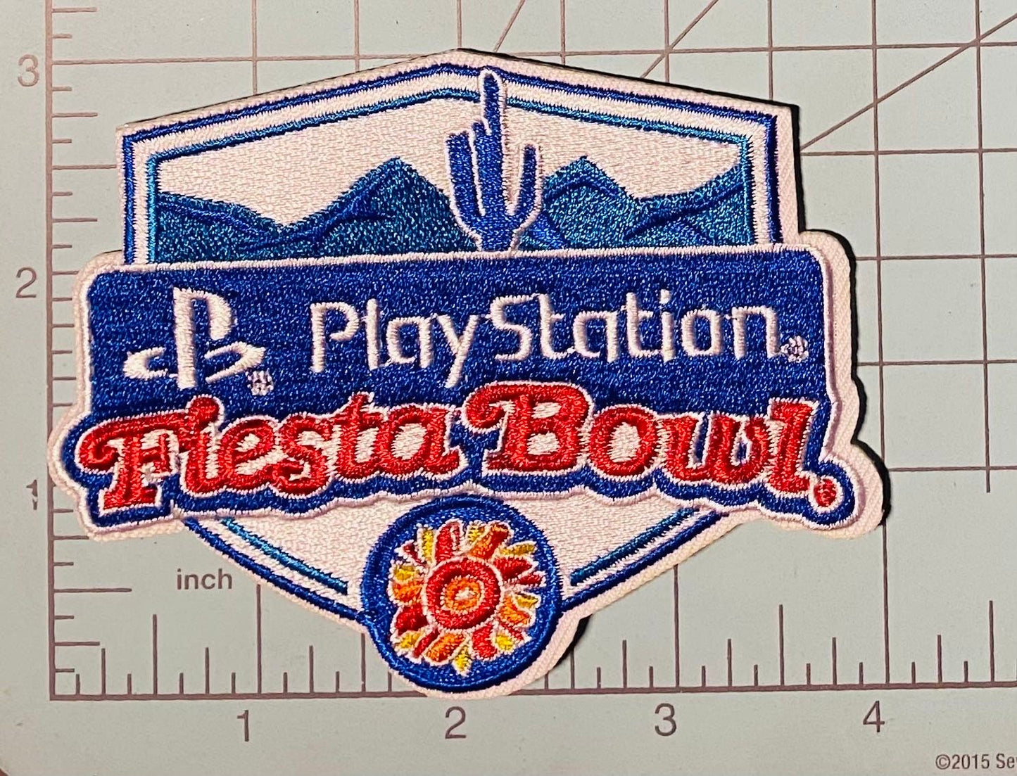 Fiesta   Bowl   Iron-on   Patch   4"   X   3"   -   Ncaa   Football   -   Sponsor   By   Playstation