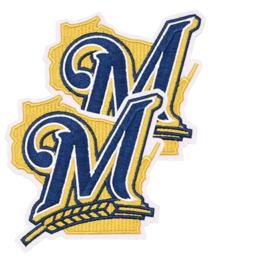 Milwaukee   Brewers   2   Iron-on   Embroidered   Patch   -   Pack   of   2