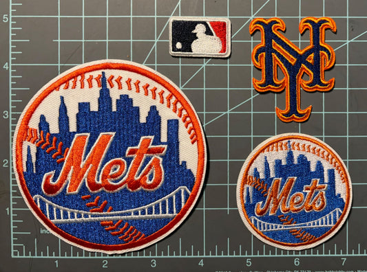 New   York   Mets   Set   Iron-on   Embroidered   Patch