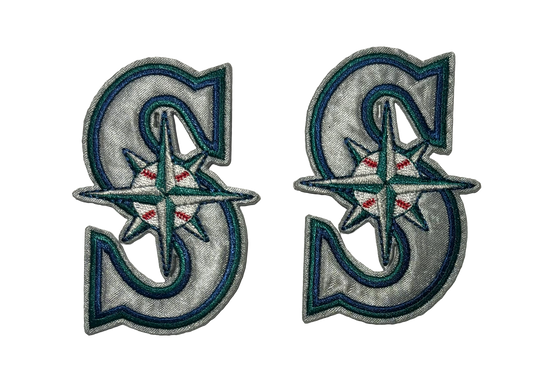 Seattle   Mariners   S   Iron-on   Embroidered   Patch