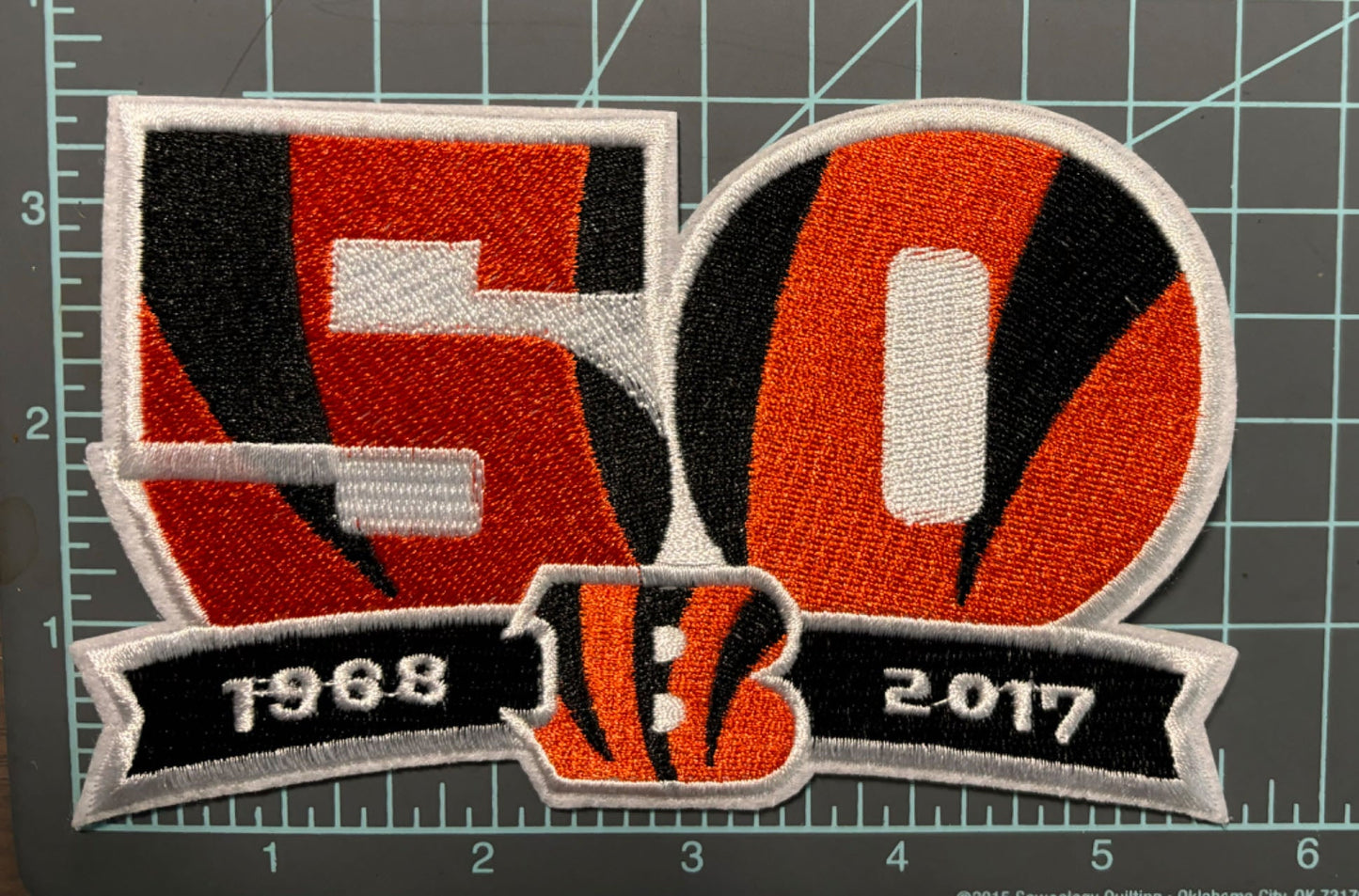 Bengals   50th   Iron-on   Embroidered   Patch